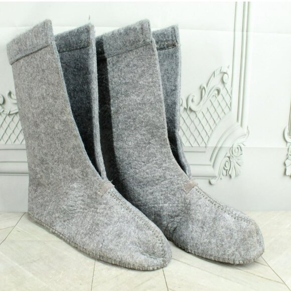 LL Bean Gray Wool Warm Replacement Boot Liner Inserts Size 7 - Picture 2 of 10